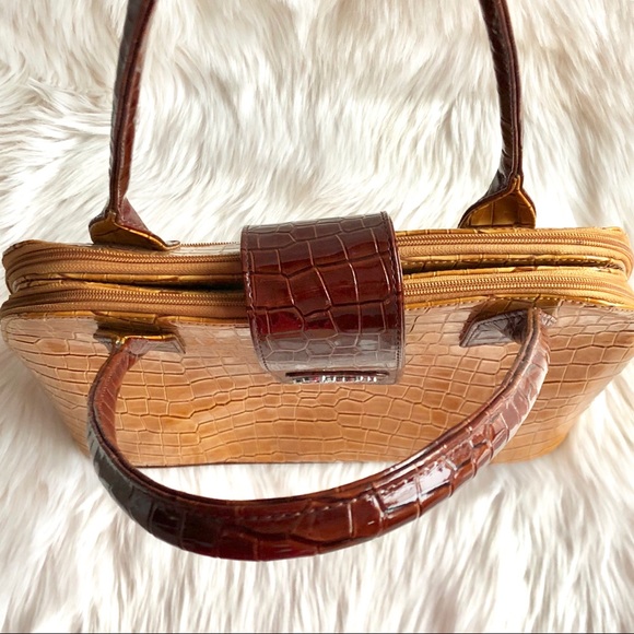 SOLD❗️ESBEDA Leather Satchel Reptile Pattern bag - Picture 5 of 8